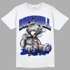 Racer Blue White Dunk Low DopeSkill T-Shirt Sick Bear Graphic - White 