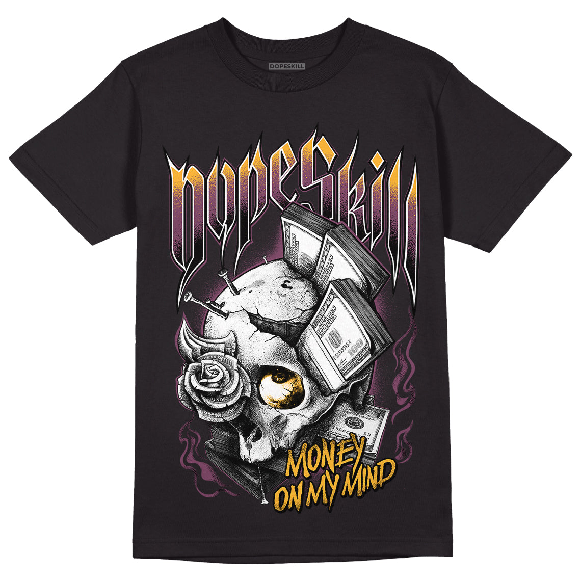 Brotherhood 1s High OG DopeSkill T-Shirt Money On My Mind Graphic - Black