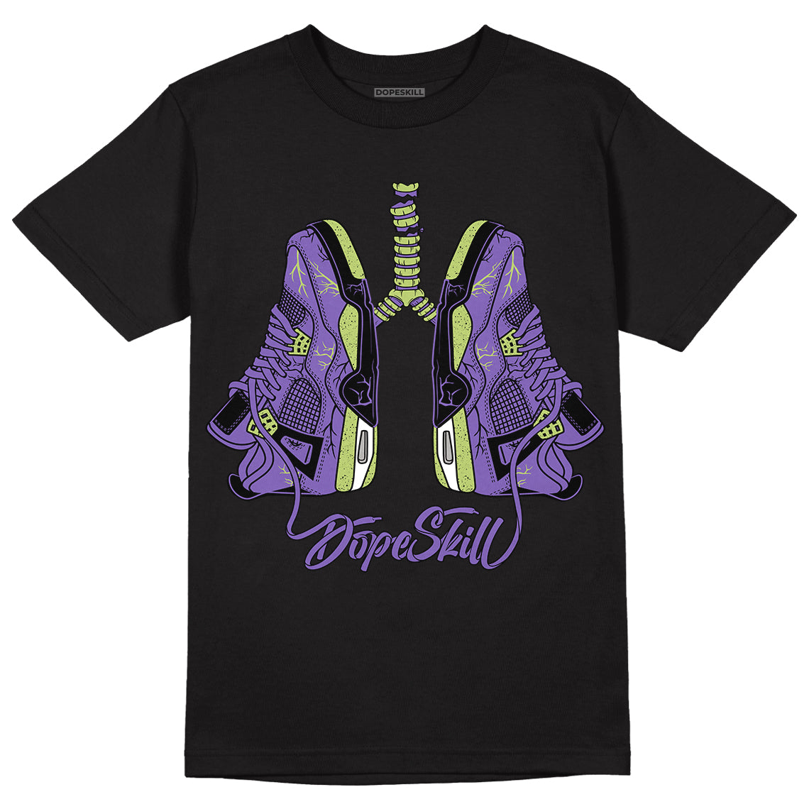 Canyon Purple 4s DopeSkill T-Shirt Breathe Graphic - Black 