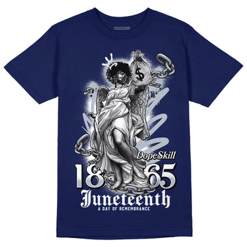 Midnight Navy 11s DopeSkill T-shirt Juneteenth Graphic