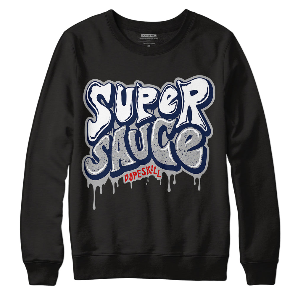 Midnight Navy 4s DopeSkill Sweatshirt Super Sauce Graphic - Black