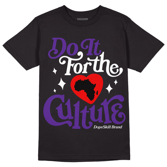 Jordan 3 Retro Dark Iris DopeSkill T-Shirt Do It For The Culture Graphic Streetwear - Black