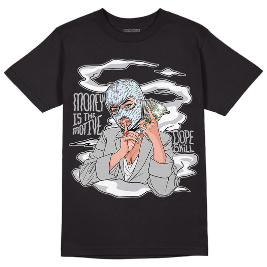 Black Metallic Chrome 6s DopeSkill T-Shirt Money Is The Motive Graphic - Black