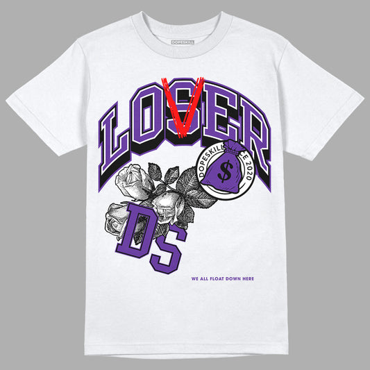 PURPLE Collection DopeSkill T-Shirt Loser Lover Graphic - White 