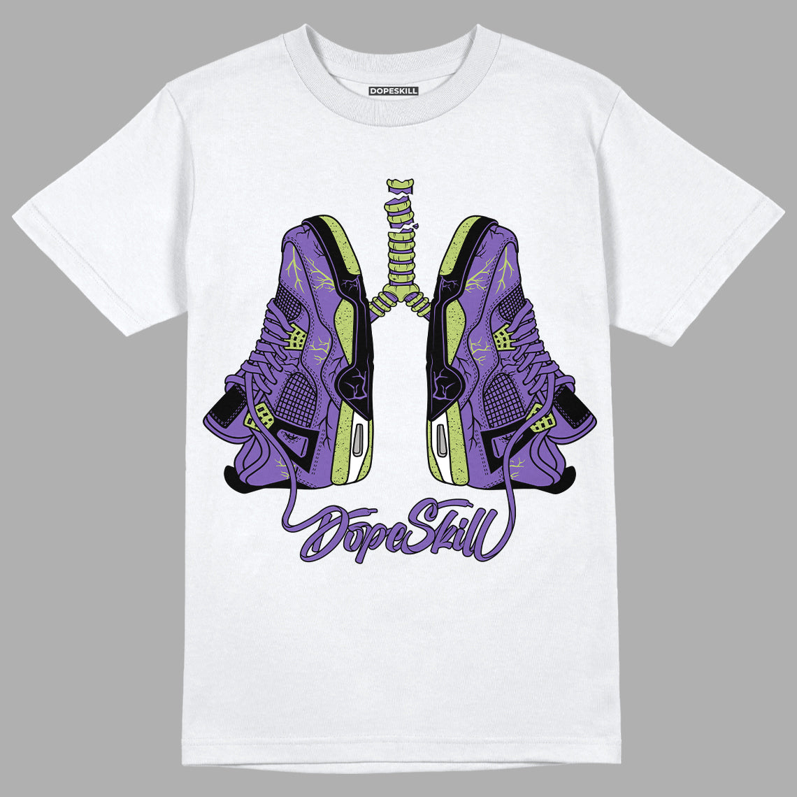 Canyon Purple 4s DopeSkill T-Shirt Breathe Graphic - White 