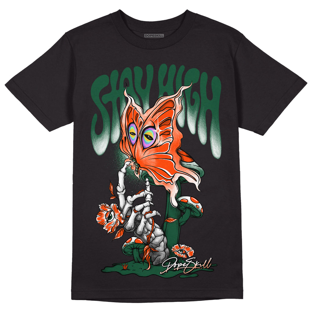 Dunk Low Team Dark Green Orange DopeSkill T-Shirt Stay High Graphic - Black