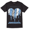 Jordan 5 Retro University Blue DopeSkill T-Shirt Juneteenth Heart Graphic Streetwear - Black