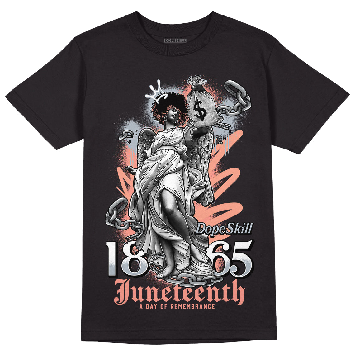 DJ Khaled x Jordan 5 Retro ‘Crimson Bliss’ DopeSkill T-Shirt Juneteenth Graphic Streetwear - Black 