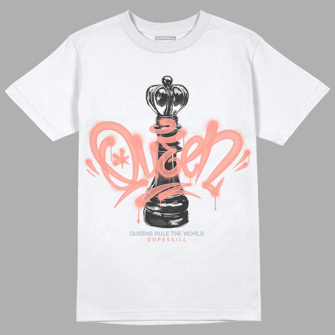 DJ Khaled x Jordan 5 Retro ‘Crimson Bliss’ DopeSkill T-Shirt Queen Chess Graphic Streetwear - White