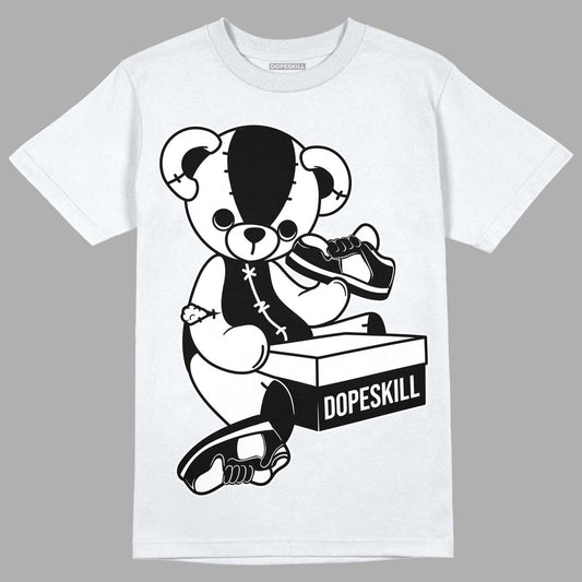 Dunk Low Panda White Black DopeSkill T-Shirt Sneakerhead BEAR Graphic - White 