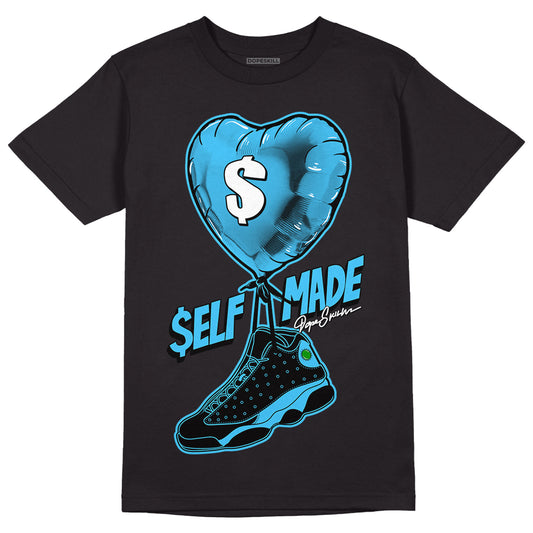 University Blue 13s DopeSkill T-Shirt Self Made Graphic - Black 