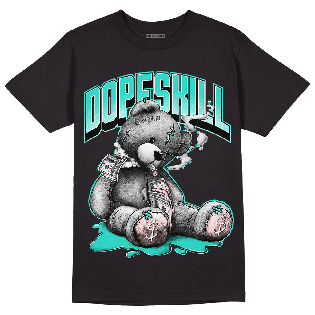 Green Snakeskin Dunk Low DopeSkill T-Shirt Sick Bear Graphic - Black