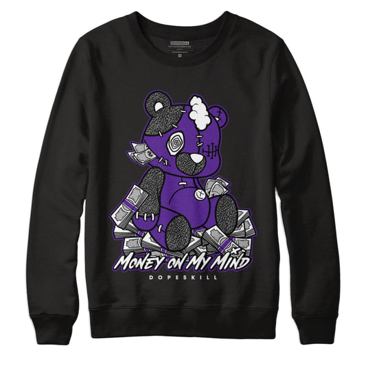 Jordan 3 Dark Iris DopeSkill Sweatshirt MOMM Bear Graphic - Black