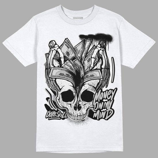 Black Metallic Chrome 6s DopeSkill T-Shirt MOMM Skull Graphic - White