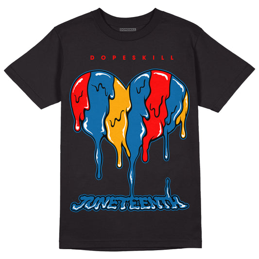 Messy Room 4s DopeSkill T-Shirt Juneteenth Heart Graphic - Black