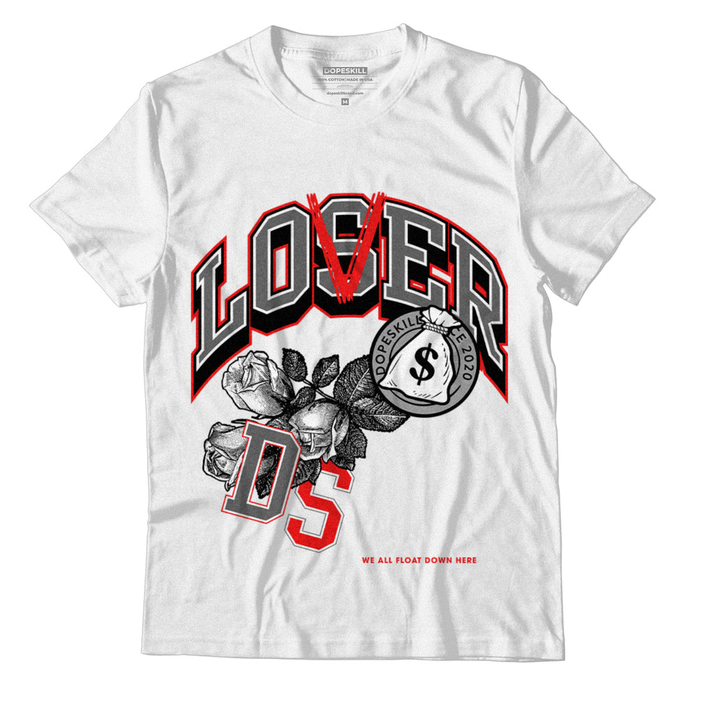 Jordan 4 Infrared DopeSkill T-Shirt Loser Lover Graphic - White 