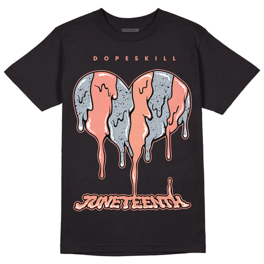 DJ Khaled x Jordan 5 Retro ‘Crimson Bliss’ DopeSkill T-Shirt Juneteenth Heart Graphic Streetwear - Black 