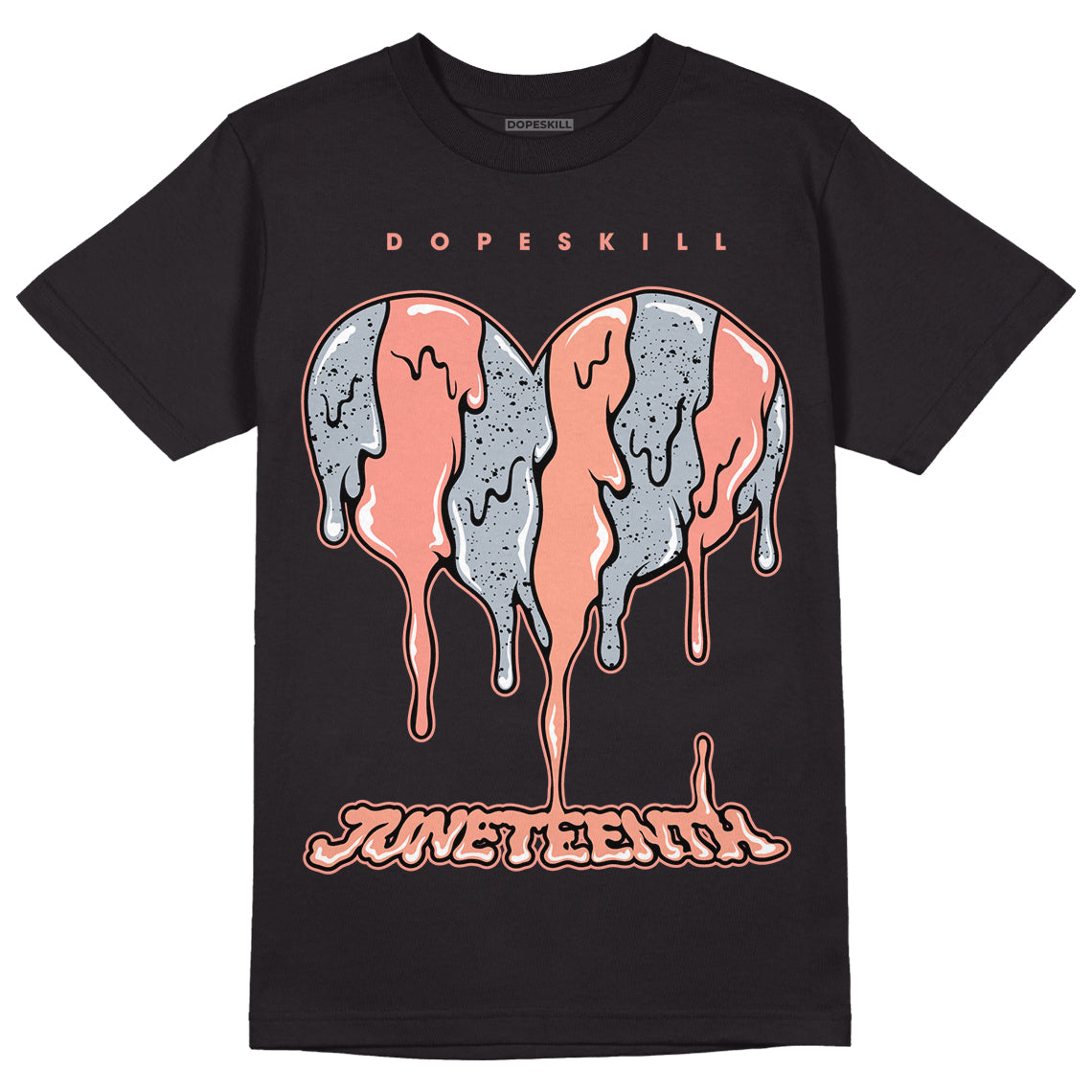 DJ Khaled x Jordan 5 Retro ‘Crimson Bliss’ DopeSkill T-Shirt Juneteenth Heart Graphic Streetwear - Black 