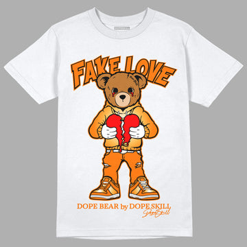 Wmns Dunk Low 'Magma Orange DopeSkill T-Shirt Fake Love Graphic Streetwear - White