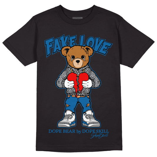 Jordan 3 Retro Wizards DopeSkill T-Shirt Fake Love Graphic Streetwear - black