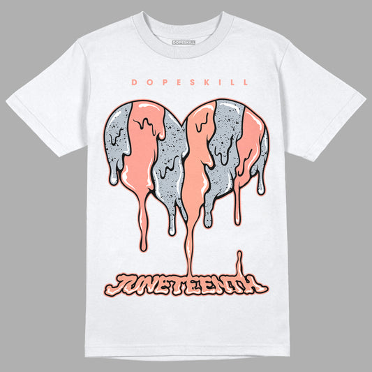 DJ Khaled x Jordan 5 Retro ‘Crimson Bliss’ DopeSkill T-Shirt Juneteenth Heart Graphic Streetwear - White 