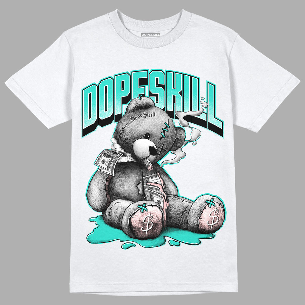 Green Snakeskin Dunk Low DopeSkill T-Shirt Sick Bear Graphic - White