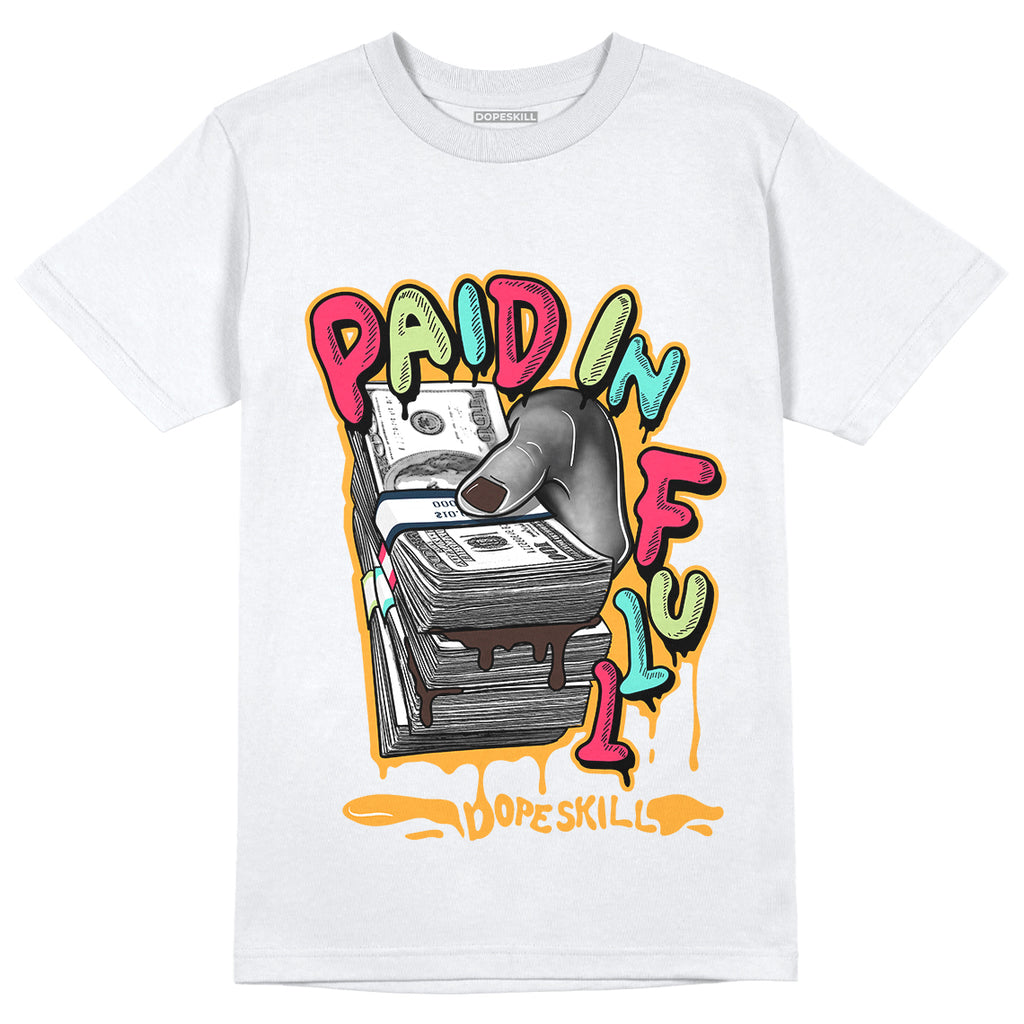 Jordan 1 Low Flyease Bio Hack DopeSkill T-Shirt Paid In Full Graphic - White 