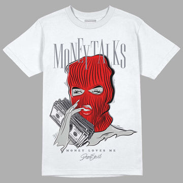 Gym Red 9s DopeSkill T-Shirt Money Talks Graphic - White 