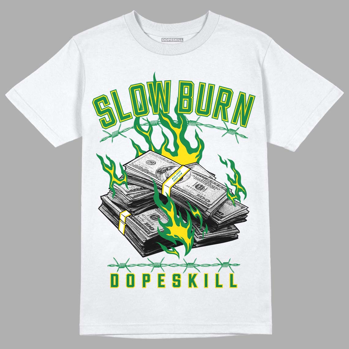 Dunk Low Reverse Brazil DopeSkill T-Shirt Slow Burn Graphic - White