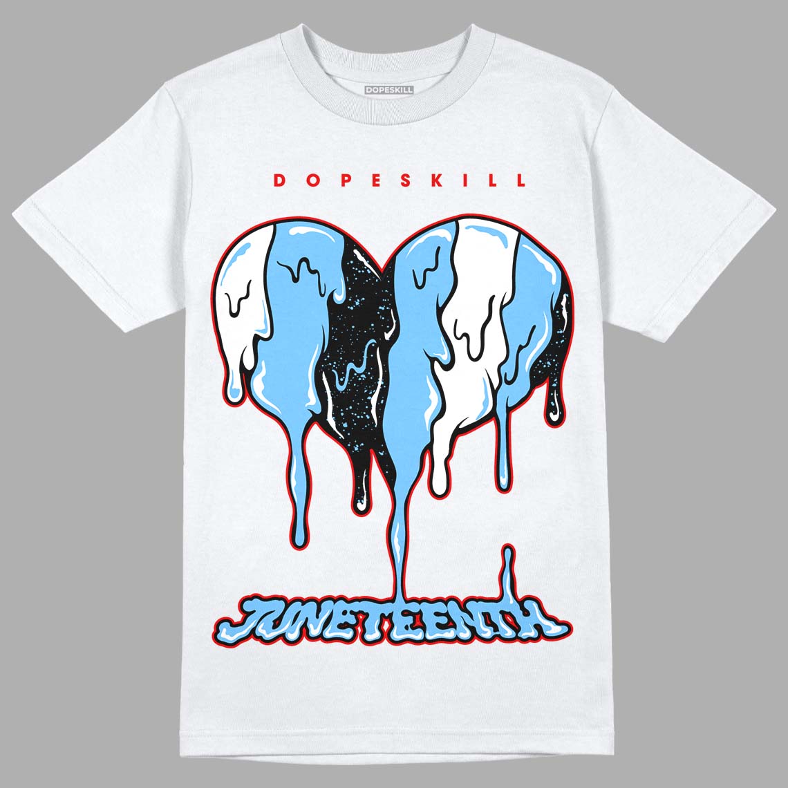 Travis Scott x Jordan 4 Retro 'Cactus Jack' DopeSkill T-Shirt Juneteenth Heart Graphic Streetwear - White 