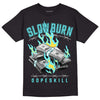 Aqua 5s DopeSkill T-Shirt Slow Burn Graphic - Black 