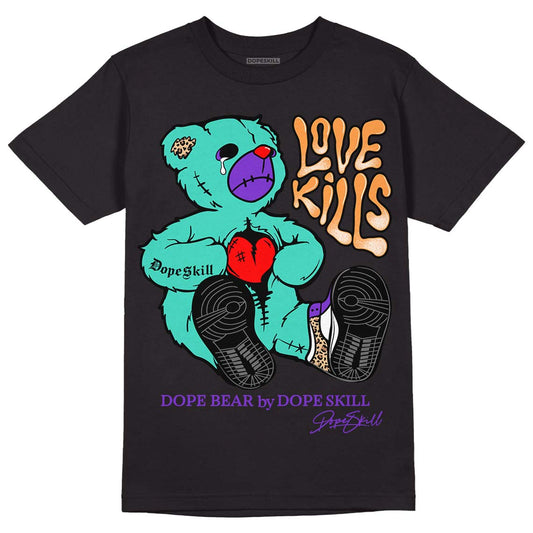 Dunk Low Safari Mix DopeSkill T-Shirt Love Kills Graphic - Black