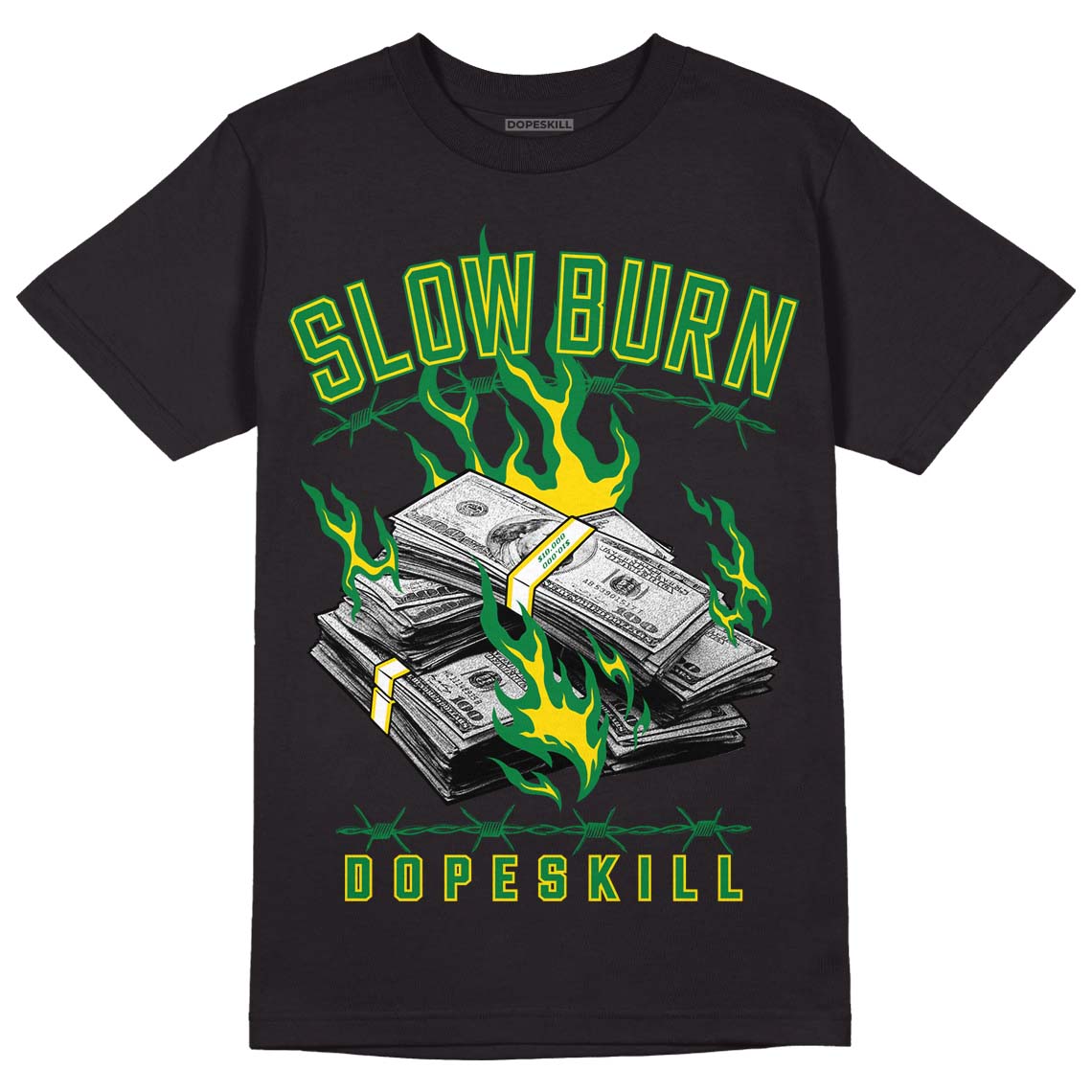 Dunk Low Reverse Brazil DopeSkill T-Shirt Slow Burn Graphic - Black