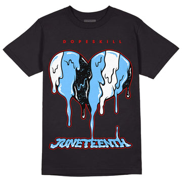 Travis Scott x Jordan 4 Retro 'Cactus Jack' DopeSkill T-Shirt Juneteenth Heart Graphic Streetwear - Black 