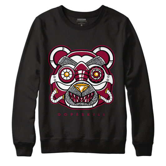 AJ 3 Cardinal Red DopeSkill Sweatshirt Robo Bear Graphic