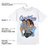 AJ 6 University Blue DopeSkill T-Shirt Queen Of Hustle Graphic