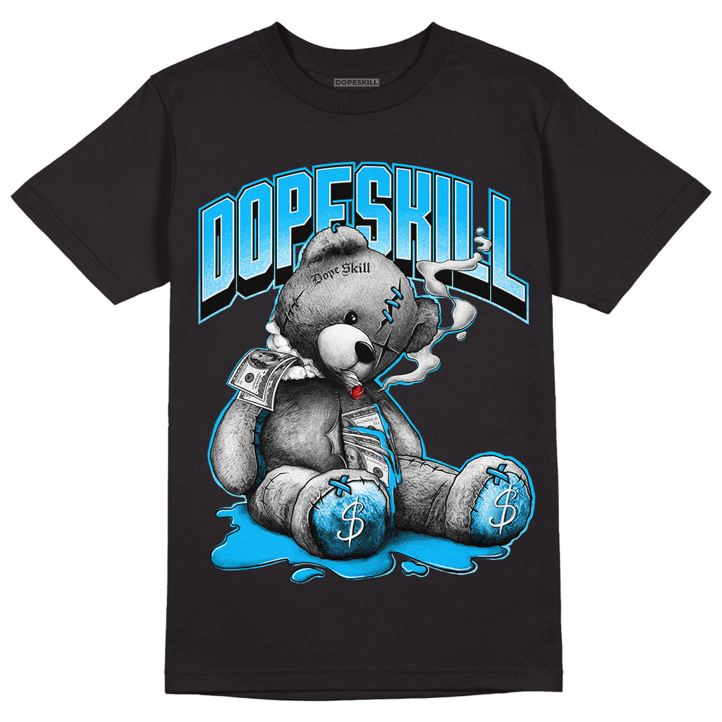 UNC 1s Low DopeSkill T-Shirt Sick Bear Graphic - Black