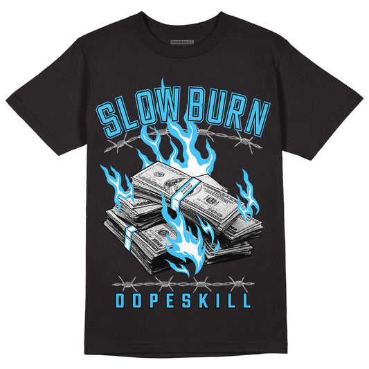 University Blue 13s DopeSkill T-Shirt Slow Burn Graphic - Black