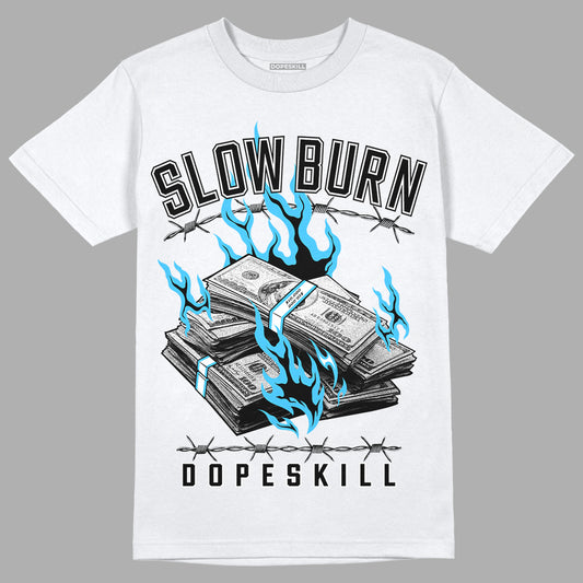 University Blue 13s DopeSkill T-Shirt Slow Burn Graphic - White 