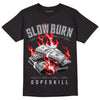 Jordan 11 Retro Low Cement Grey DopeSkill T-Shirt Slow Burn Graphic Streetwear - Black