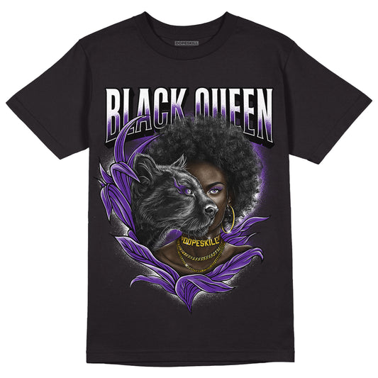 Dark Iris 3s DopeSkill T-Shirt New Black Queen Graphic - Black