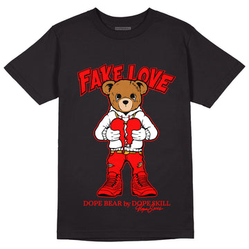 AJ 9 Chile Red DopeSkill T-Shirt Fake Love Graphic