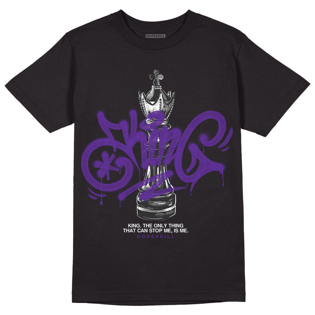 Jordan 3 Retro Dark Iris DopeSkill T-Shirt King Chess Graphic Streetwear - Black