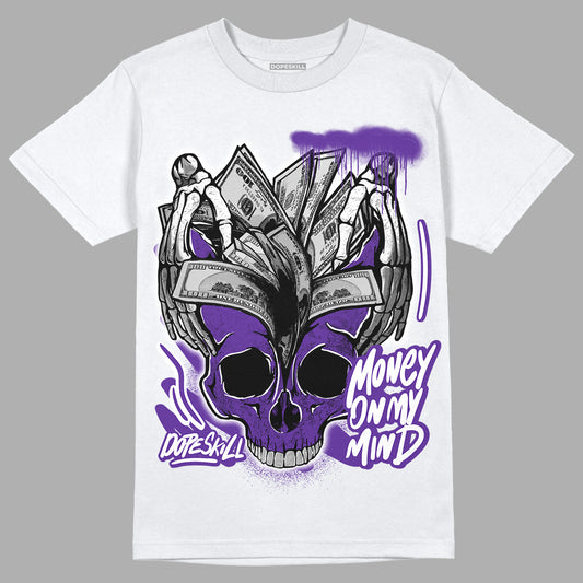 PURPLE Collection DopeSkill T-Shirt MOMM Skull Graphic - White 