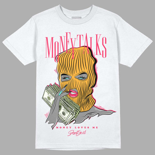 Flyease Bio Hack 1s Low DopeSkill T-Shirt Money Talks Graphic - White 