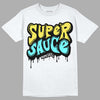 Aqua 5s DopeSkill T-Shirt Super Sauce Graphic - White 