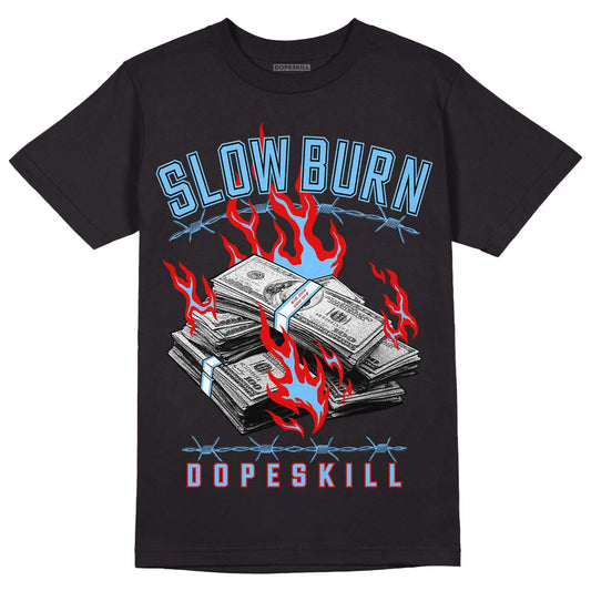 Travis Scott x Jordan 4 Retro 'Cactus Jack' DopeSkill T-Shirt Slow Burn Graphic Streetwear - Black 