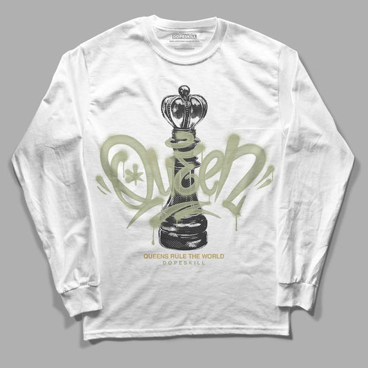 Jordan 5 Jade Horizon DopeSkill Long Sleeve T-Shirt Queen Chess Graphic Streetwear - White