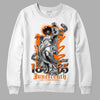 Orange Black White DopeSkill Sweatshirt Juneteenth Graphic - White 