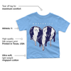 University Blue 6s DopeSkill Toddler Kids T-shirt Slime Drip Heart Graphic - University Blue T-shirt